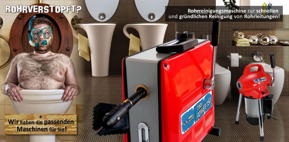 Rohrreinigungsmaschine, Rohrreinigungsgerät
